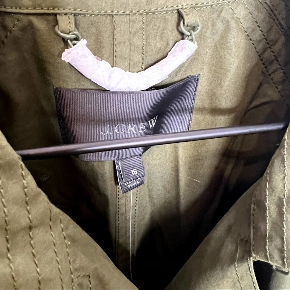J. Crew Stylish Military Chic Belted Trench Coat/Jacket - Picture 8 of 9